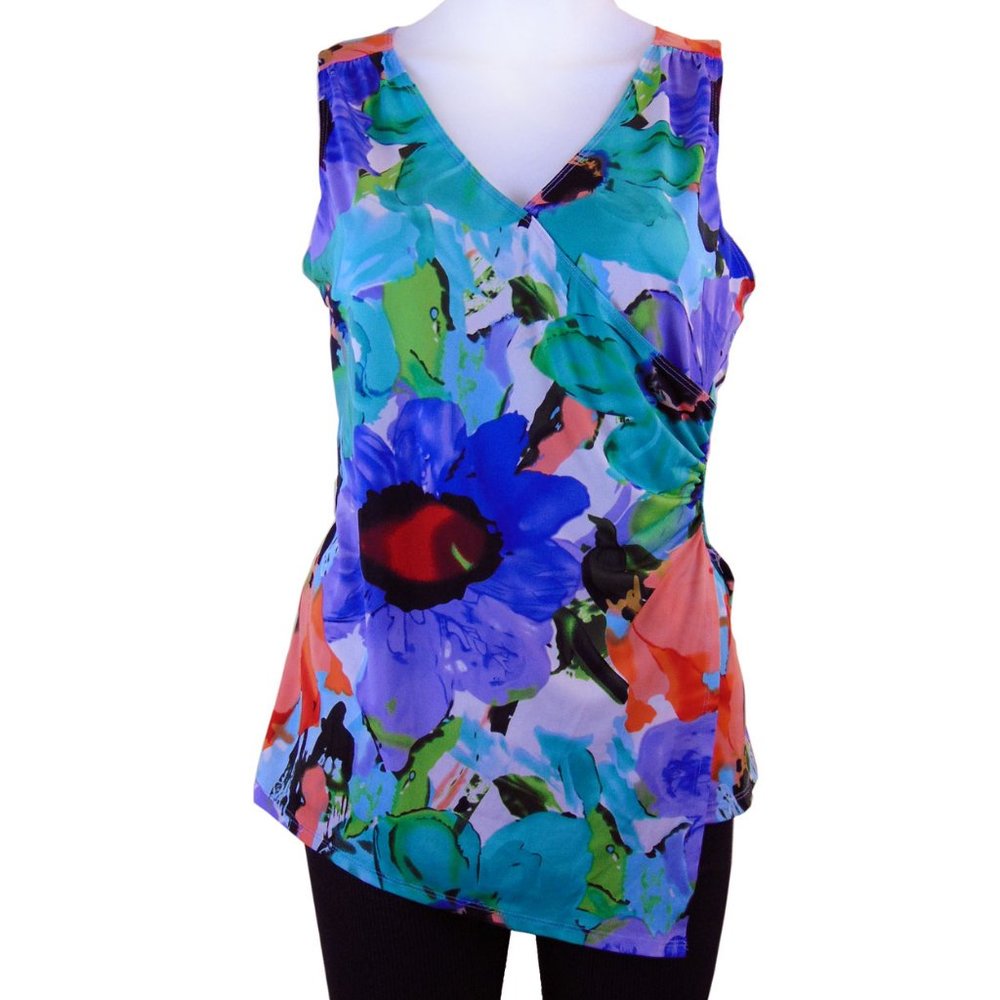 Essentials by Milano Floral Print Top - Size S (New)